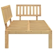 vidaXL Solid Acacia Wood Modular Garden Pallet Corner Sofa in Brown
