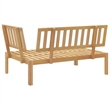 vidaXL Solid Acacia Wood Modular Garden Pallet Corner Sofa in Brown