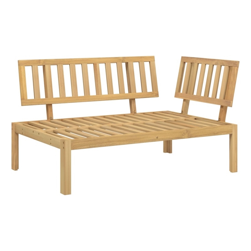 vidaXL Solid Acacia Wood Modular Garden Pallet Corner Sofa in Brown