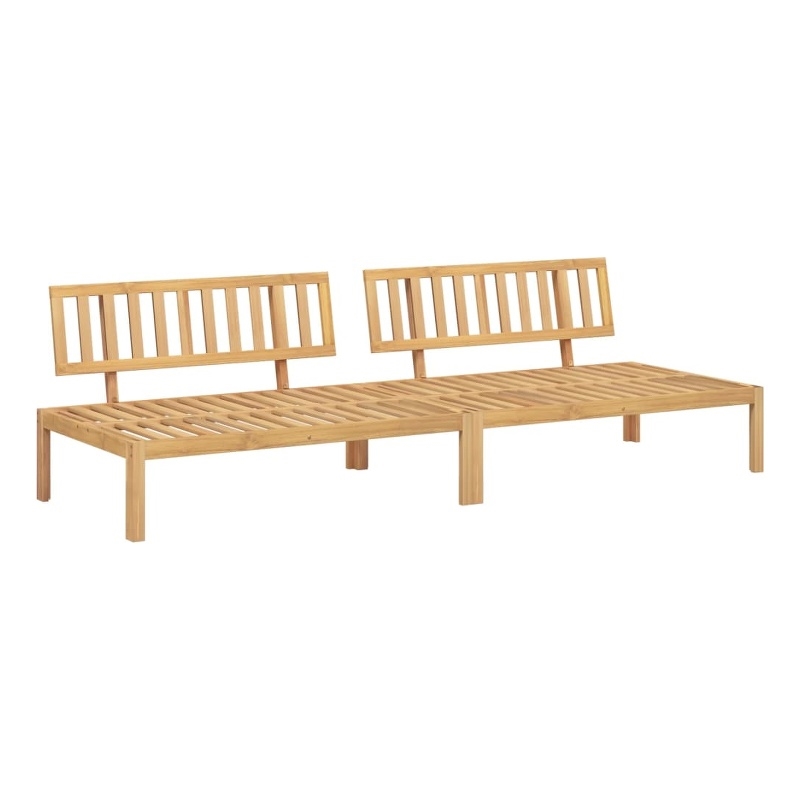 vidaXL Solid Acacia Wood Medium Modular Pallet Sofa in Natural Wood
