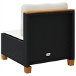 vidaXL Garden Sofa in Black & Cream/White