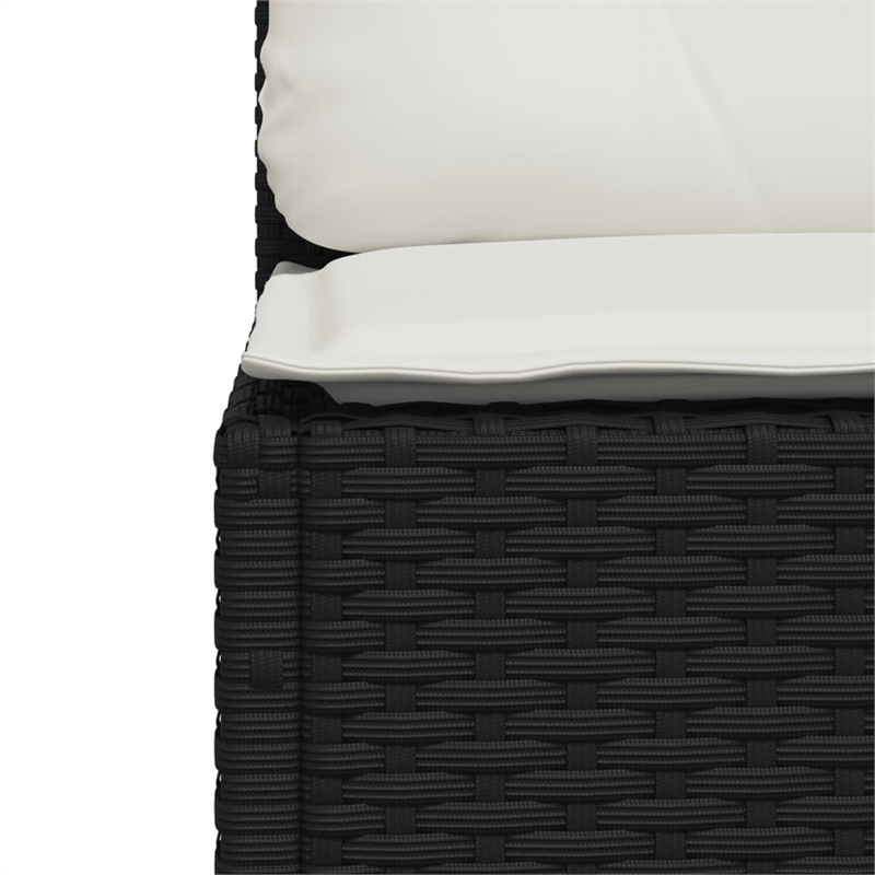 vidaXL Garden Sofa in Black & Cream/White