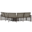 vidaXL Patio Sofa in Brown And Cream With White