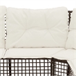 vidaXL Patio Sofa in Brown And Cream With White