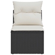 vidaXL Garden Sofa in Black And Cream