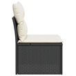 vidaXL Garden Sofa in Black And Cream