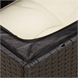 vidaXL Garden Sofa in Black And Cream