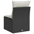 vidaXL Garden Sofa in Black And Cream