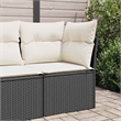 vidaXL Garden Sofa in Black And Cream