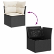 vidaXL Garden Sofa in Black And Cream