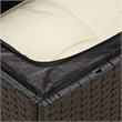 vidaXL Garden Sofa in Black And Cream