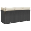 vidaXL Garden Sofa in Black And Cream