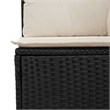 vidaXL Garden Sofa in Black And Cream