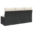 vidaXL Garden Sofa in Black And Cream