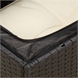 vidaXL Garden Sofa in Black And Cream