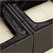 vidaXL Garden Sofa in Black And Cream