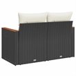 vidaXL Garden Sofa in Black And Cream