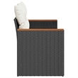 vidaXL Garden Sofa in Black And Cream