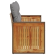 vidaXL PE Rattan & Powder-Coated Steel & Solid Acacia Wood Garden Sofa in Beige