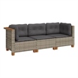 vidaXL 3-Piece Garden Sofa Set in Gray
