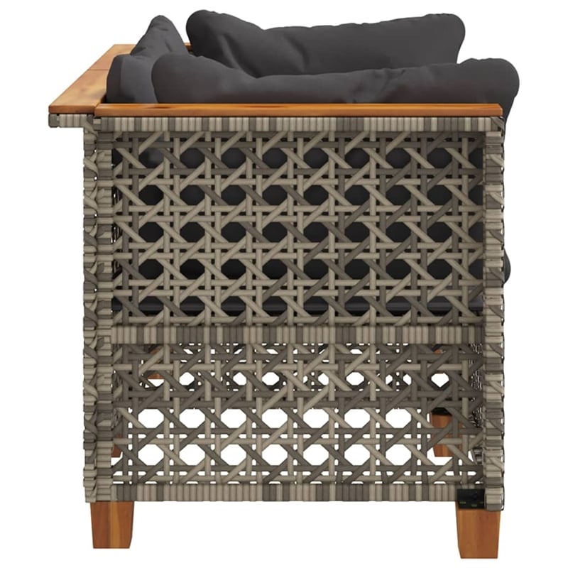 vidaXL 2 Pcs Garden Sofa Set in Gray