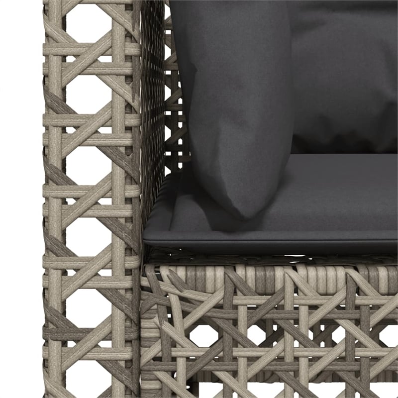 vidaXL 2 Pcs Garden Sofa Set in Gray