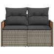 vidaXL Garden Sofa in Grey And Dark Grey