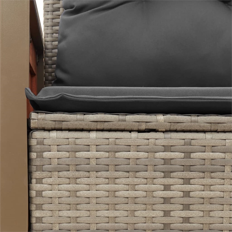 vidaXL Garden Sofa in Grey And Dark Grey
