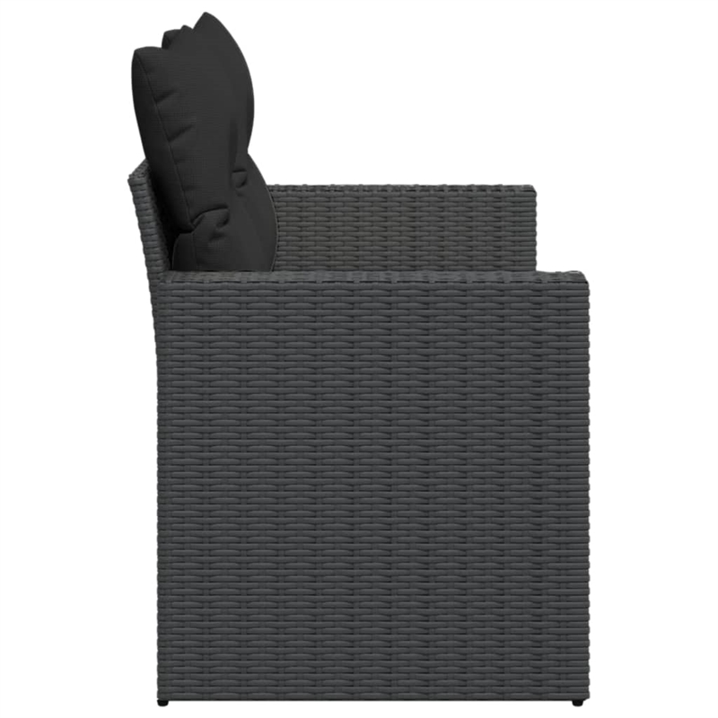 vidaXL Garden Sofa in Black