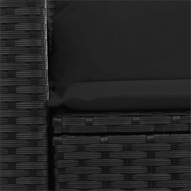 vidaXL Garden Sofa in Black