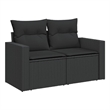 vidaXL Garden Sofa in Black
