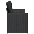 vidaXL 2-Seater PE Rattan Garden Sofa With Adjustable Feet Foldable in Black