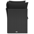 vidaXL 2-Seater PE Rattan And Powder-Coated Steel Garden Sofa in Black