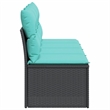 vidaXL Garden Sofa in Black And Blue