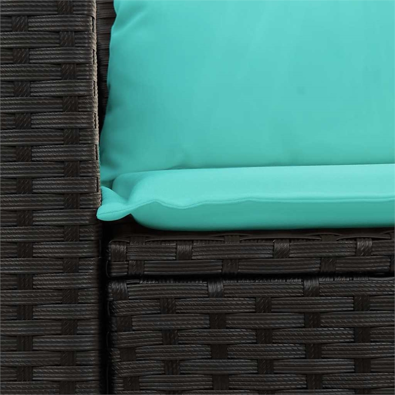 vidaXL Garden Sofa in Black
