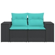 vidaXL Garden Sofa in Black