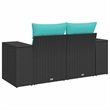 vidaXL Garden Sofa in Black