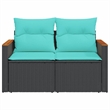 vidaXL Garden Sofa in Black