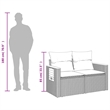 vidaXL Garden Sofa in Black