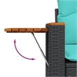 vidaXL Garden Sofa in Black