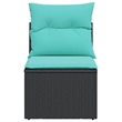 vidaXL Garden Chair in Black And Blue