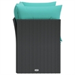 vidaXL Garden Sofa in Black And Blue