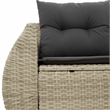 vidaXL Garden Sofa With Dark Grey Cushions in Light Grey