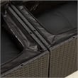 vidaXL 2-Seater PE Rattan And Powder-Coated Steel Modular Garden Sofa in Black