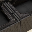 vidaXL 2-Seater PE Rattan Garden Sofa in Black