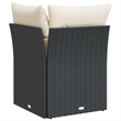 vidaXL Garden Sofa in Black And Cream