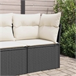 vidaXL Garden Sofa in Black And Cream