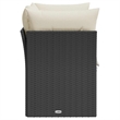 vidaXL Garden Sofa in Black And Cream