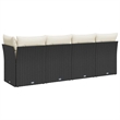vidaXL Garden Sofa in Black And Cream