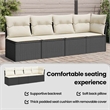 vidaXL Garden Sofa in Black And Cream